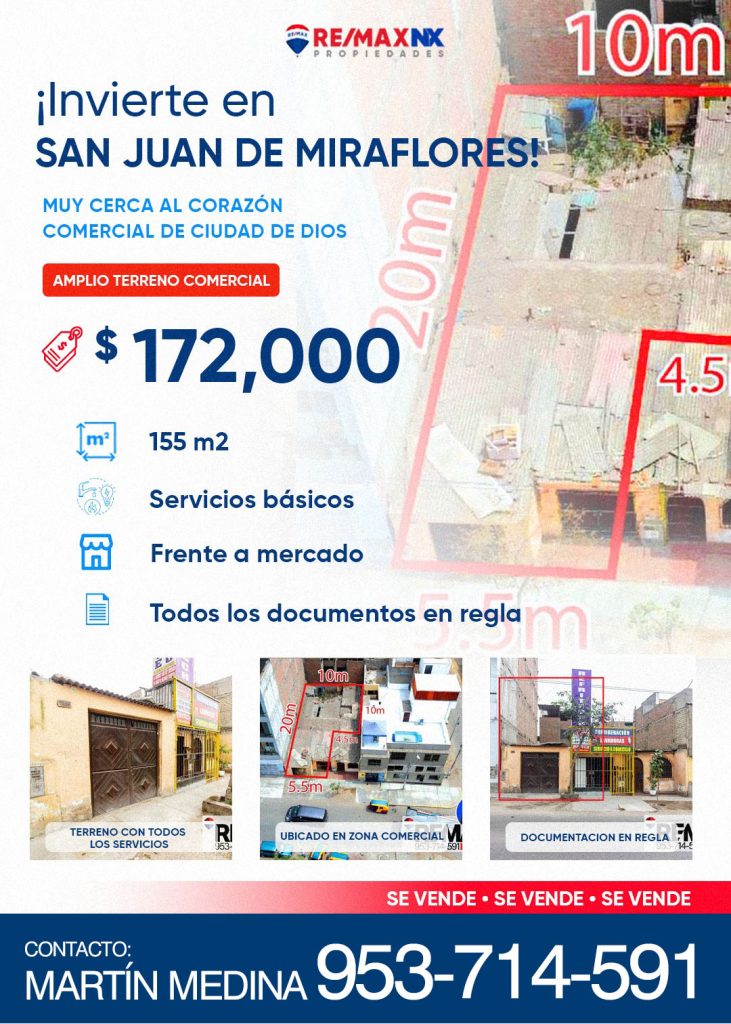 se vende terreno en San Juan de Miraflores