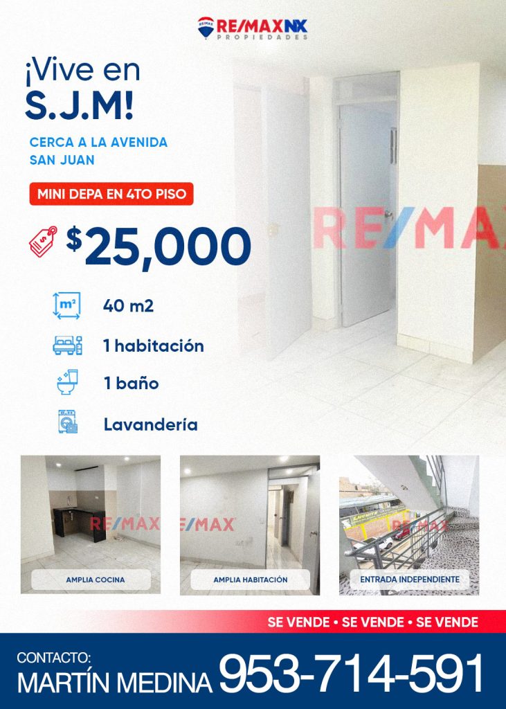 SE VENDE MINIDEPARTAMENTO EN SAN JUAN DE MIRAFLORES